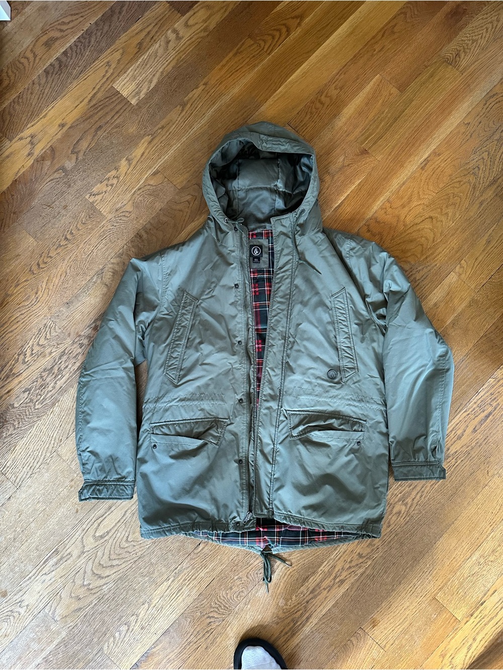 Volcom Men’s Glacial Hooded Jacket Green Size L